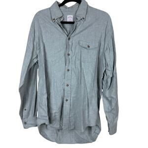 Brooks Brothers Stone Button Down Shirt Medium Utility Workwear Ranch Heritage